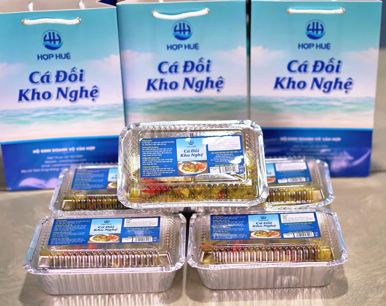 Cá đối kho nghệ Hợp Huệ